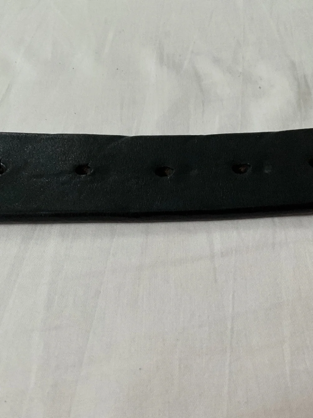 TORY LEATHER Brass Spur Buckle Belt Black 28”
